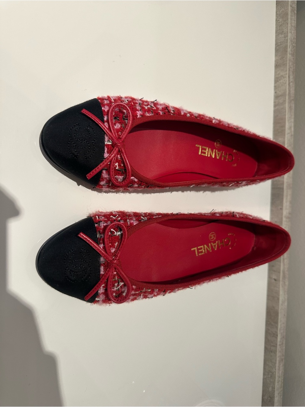 Chanel Tweed Ballet Flats